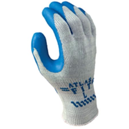 Glove Gray With Blue Coating Large